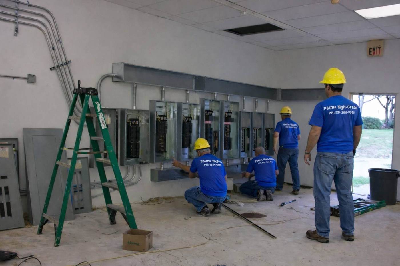 Electrical EMT conduit routing detail