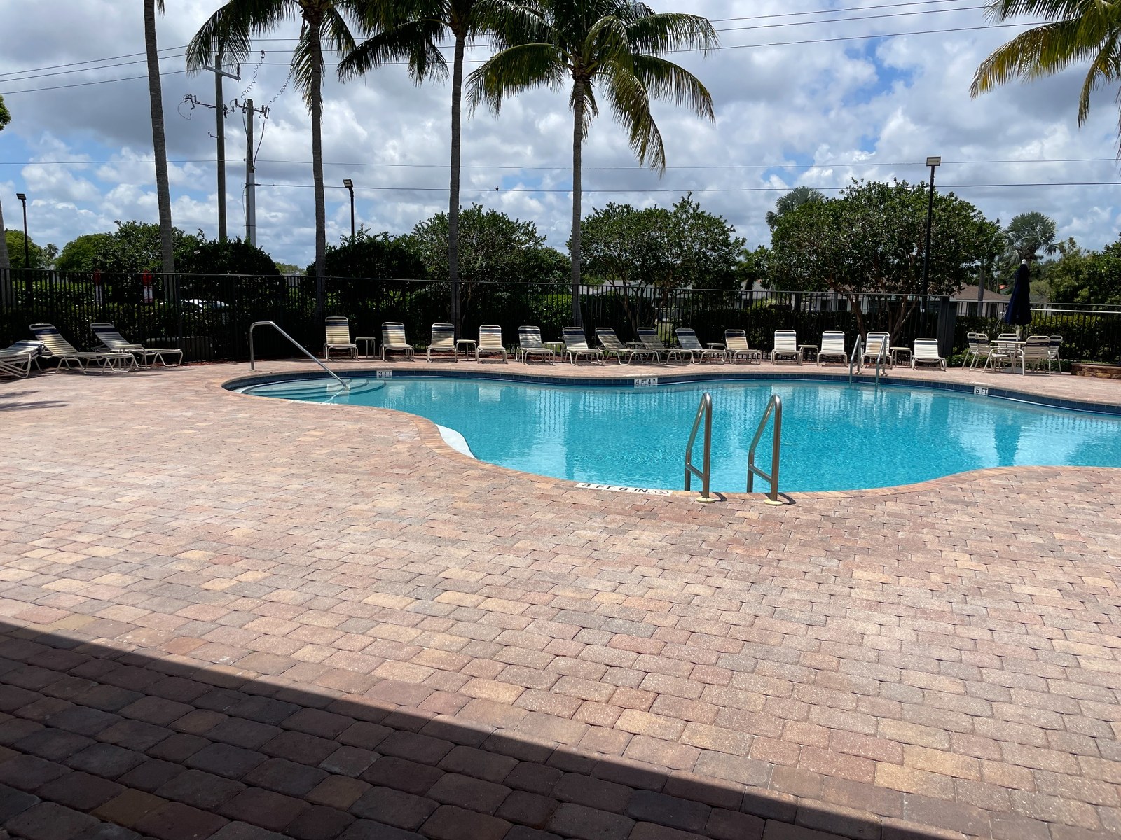 Completed community pool and deck area